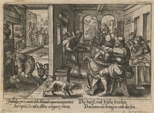 Banquet with Musicians by Crispijn van de Passe the Elder