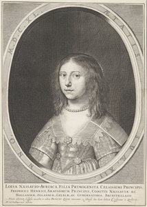 Portrait of Louise Henriette, Princess of Orange, at Age 12 by Crispijn van den Queborn