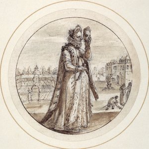 Helena with Mask, Early 17th Century by Crispin I de Passe