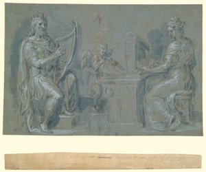 David and Saint Cecilia by Crispin van den Broeck