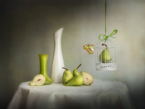 Green Pears Butterfly