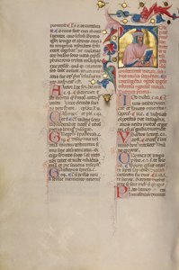 Initial T: Bust Portrait of a Bearded Man by Cristoforo Cortese