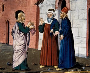 Judas Goes to the Priest and Confesses His Betrayal of Christ, from the Leggendario Sforza-Savoia