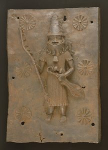 Commemorative Plaque Depicting Warrior, Benin, Nigeria