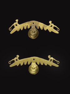 Pair of Ear Ornaments, 600-1600 AD by Culture Nariño