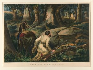 American Frontier Life: On the War Path by Currier and Ives