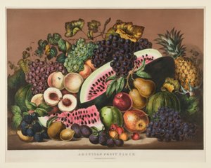 American Fruit Piece; Plate CCLXXXI by Currier and Ives