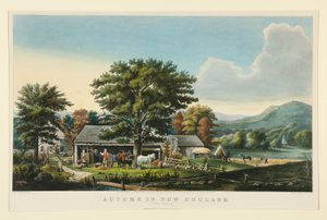 Autumn in New England: Cider Making by Currier and Ives