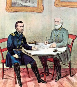 Meeting of Generals Grant and Lee, American Civil War, 1865