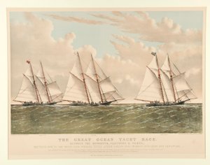 The Great Ocean Yacht Race Between the Henrietta, Fleetwing and Vesta