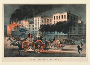The Life of a Fireman / The Metropolitan System by Currier and Ives
