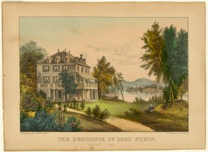 The Residence of Lord Byron by Currier and Ives