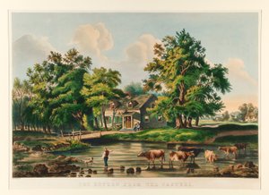 The Return from the Pasture by Currier and Ives