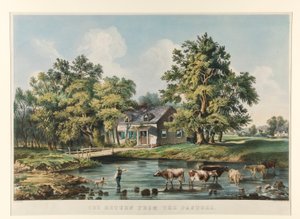 The Return from the Pasture by Currier and Ives