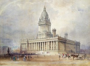 Design for Leeds Town Hall by Cuthbert Brodrick
