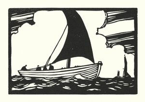 Fishing Boats and Barges: Deal Galley Punt by Cyril A. Wilkinson