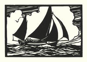 Fishing Boats and Barges: Falmouth Quay Punt by Cyril A. Wilkinson