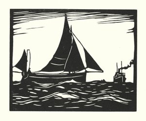 Fishing Boats and Barges: Plymouth Hooker by Cyril A. Wilkinson