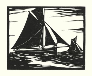 Fishing Boats and Barges: Plymouth Long Boomer by Cyril A. Wilkinson
