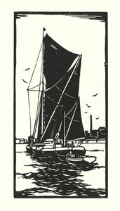 Fishing Boats and Barges: Thames Barge by Cyril A. Wilkinson