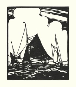 Fishing Boats and Barges: Whitstable Oyster Boat by Cyril A. Wilkinson