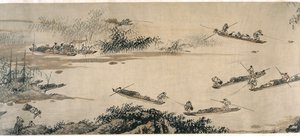 Fishermen on an Autumn River