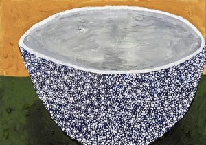 Blue Daisy Bowl by Dale Hefer & Family