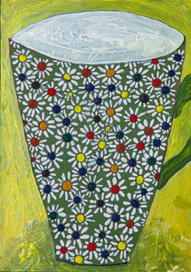 Colorful Daisy Teacup by Dale Hefer & Family
