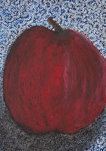 Vibrant Red Apple Dots