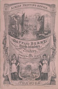 Trade Card for Davy and Berry, Book-Binder and Printer