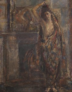 Draped Woman Standing by a Mantlepiece (verso), 1938 by Dame Ethel Walker