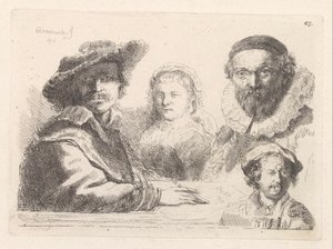Self-portrait with Saskia by Damiano Pernati