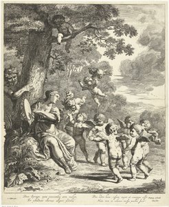 Pan and Syrinx with Dancing Putti by Dancker Danckerts