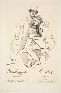 Author of the Apostate and Author of Agitation, c. 1833 (engraving) by Daniel Maclise
