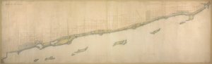 Plate 50 B from Plan of Chicago 1909: Lake Shore from Chicago Avenue on the South to Wilmette by Daniel Burnham