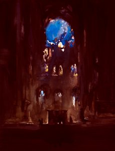 Interior of Notre-Dame by Daniel Cacouault