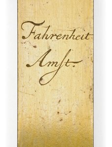 Signed Thermometer Scale by Daniel Gabriel Fahrenheit