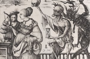 Death and the Devil Surprising Two Women by Daniel Hopfer