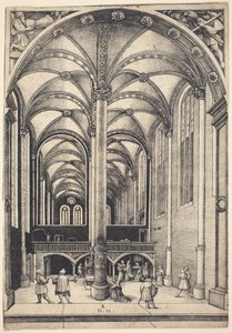 Interior of the Church of Saint Maria Magdalena with the Parable of the Offering of the Widow