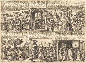 Jesus Christ Giving the Mission to the Apostles and Other New Testament Scenes by Daniel Hopfer