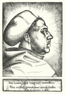 Martin Luther, German Protestant reformer by Daniel Hopfer