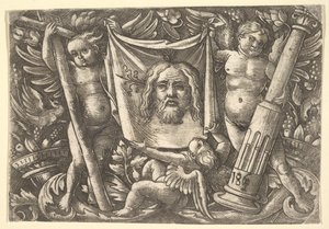 The Sudarium Held by Two Angels by Daniel Hopfer