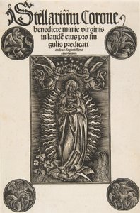 Virgin on a Crescent, Title-page from Pelbartus de Temesvar: Stellarium corone Schr. 2869