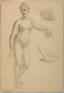 Female Nude Standing, Sep, 1860–70 by Daniel Huntington
