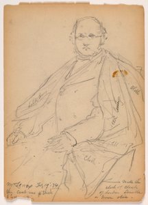 James Lenox Seated, February 19, 1874 by Daniel Huntington