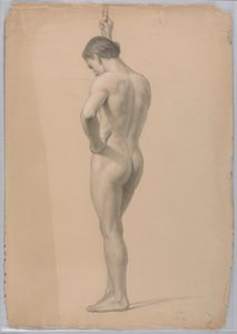 Male Nude Standing, November 1866 by Daniel Huntington