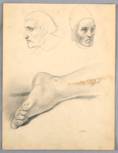 Right Foot and Two Heads, 1852 by Daniel Huntington