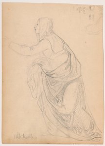 Robed Woman Reaching Out, after Mariotto Albetinelli, 1844 by Daniel Huntington