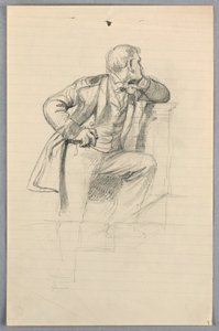 Study for "Scientific Group", 1858 by Daniel Huntington