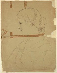 Woman in Profile, Model in Rome, 1840 by Daniel Huntington